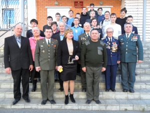 Встреча ветеранов со студентами в музее им. Героя Советского Союза Н.Анфиногенова.